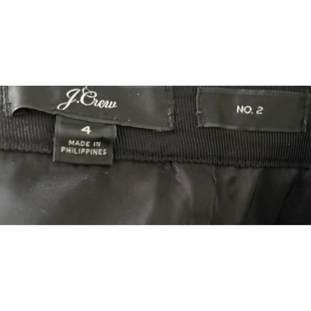 J Crew Skirt No 2 Pencil Tweed Pencil Classic Preppy Black White Lined Back Slit